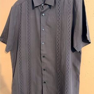 Cubavera Men's Blue Button Down Shirt